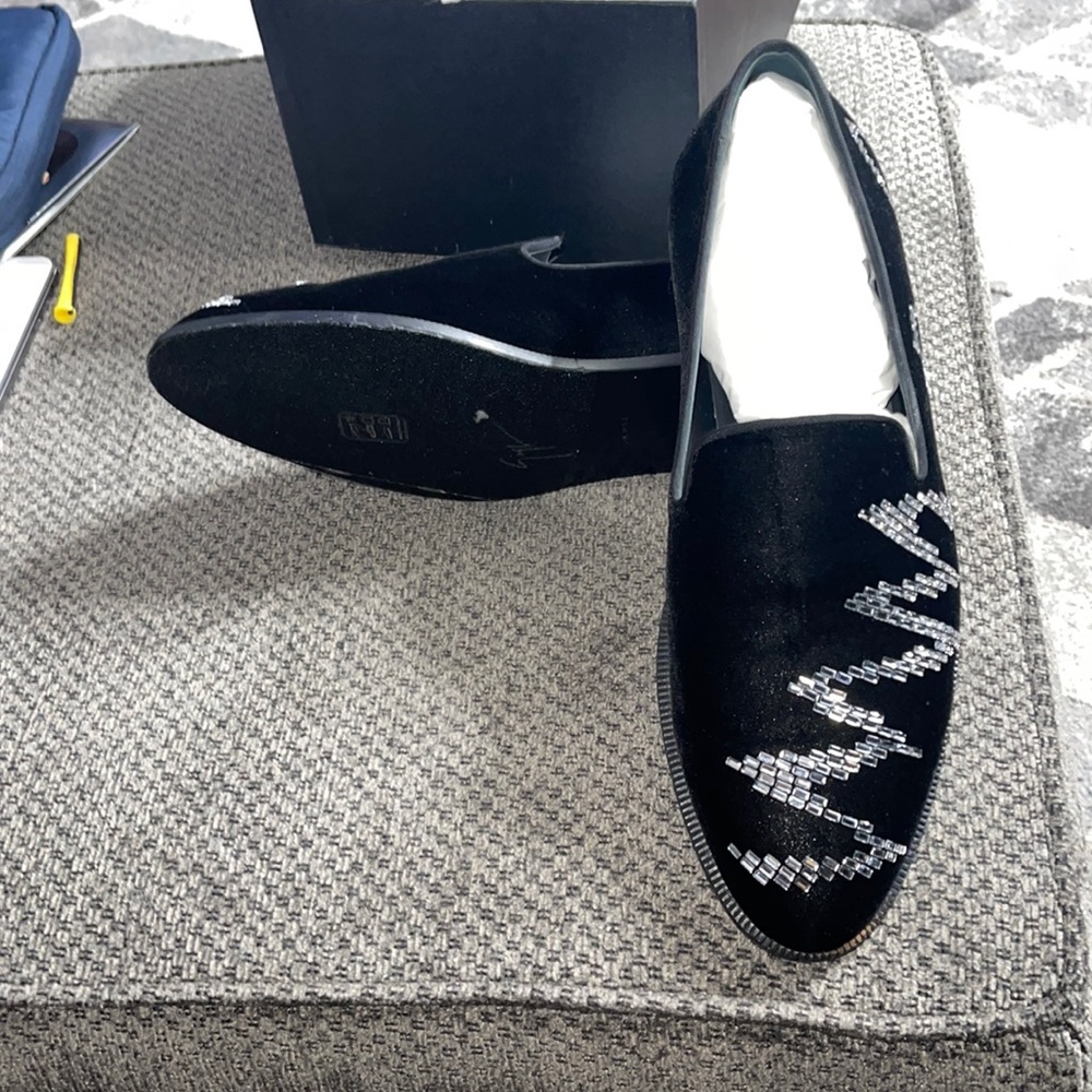 GIUSEPPE ZANOTTI size 45 BLK/SILV